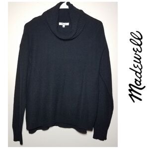 NWOT|Madewell Black Long Sleeve Knit Sweater Top, SMALL